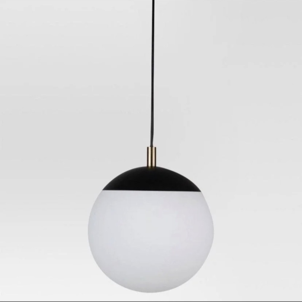Two swag led globe lights
